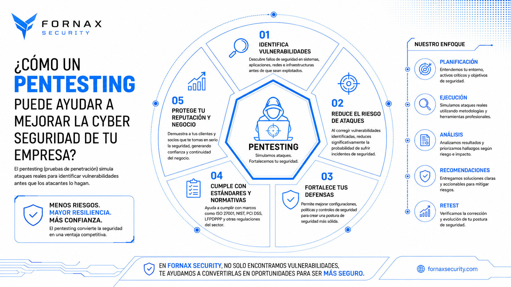 Infografia del servicio de pentesting en espanol